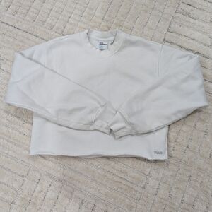 TNA White Cropped Sweater